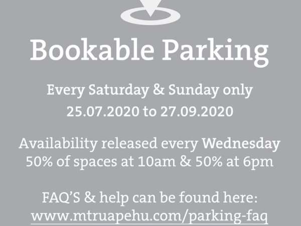 National Park Villages, blog post, New car park booking system for Mt Ruapehu, Mt Ruapehu Parking 2020 - A new bookable parking system has been laucnhed for busy weekend at Mt Ruapehu