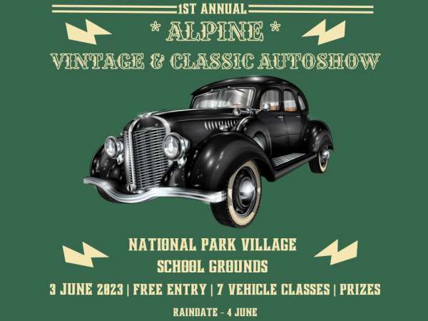 National Park Villages, blog post, Inaugural Alpine Vintage & Classic Autoshow launches King's Birthday weekend, -