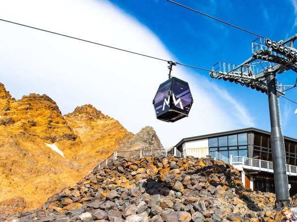 National Park Villages, blog post, Ride the Sky Waka, Ride the Sky Waka - New Zealand’s most unique gondola experience. Situated within the UNESCO dual world heritage Tongariro National Park, Sky Waka travels 1.8kms through one of the North Island’s most rugged and spectacular landscapes on Whakapapa, Mt Ruapehu.