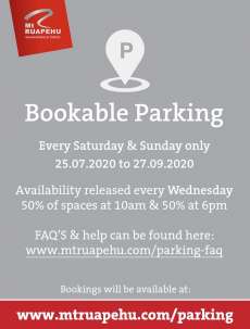 National Park Villages, blog post, New car park booking system for Mt Ruapehu, Mt Ruapehu Parking 2020 - A new bookable parking system has been laucnhed for busy weekend at Mt Ruapehu