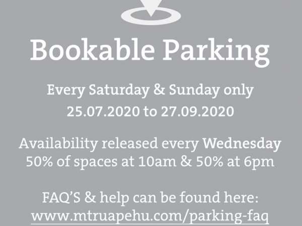 National Park Villages, blog post, New car park booking system for Mt Ruapehu, Mt Ruapehu Parking 2020 - A new bookable parking system has been laucnhed for busy weekend at Mt Ruapehu